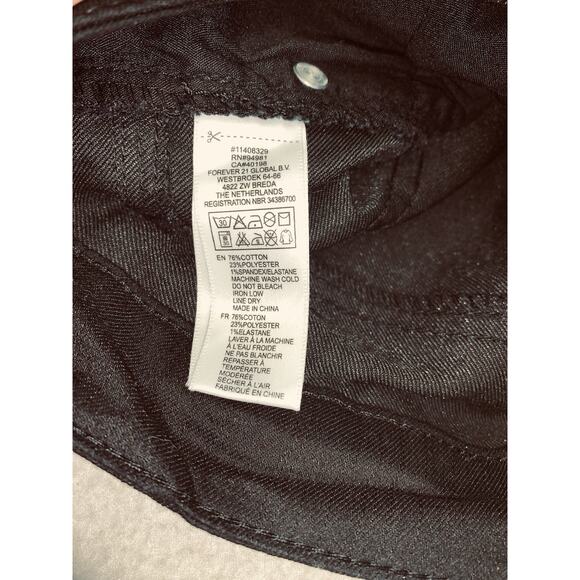 Forever 21 Skinny Jeans Womens 28 Black Stretch Low Rise Denim Jeans Marked 24 - Picture 8 of 12